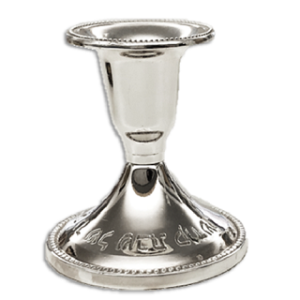 Portacandele singolo argentato