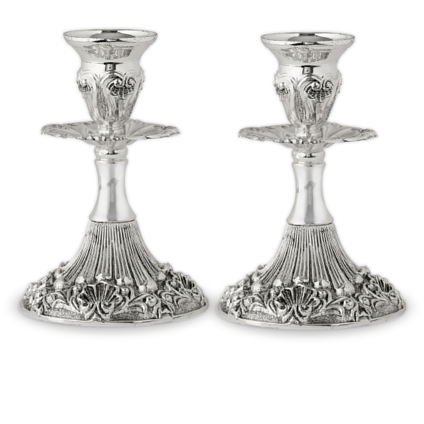 Portacandele argento placcato - 12 cm