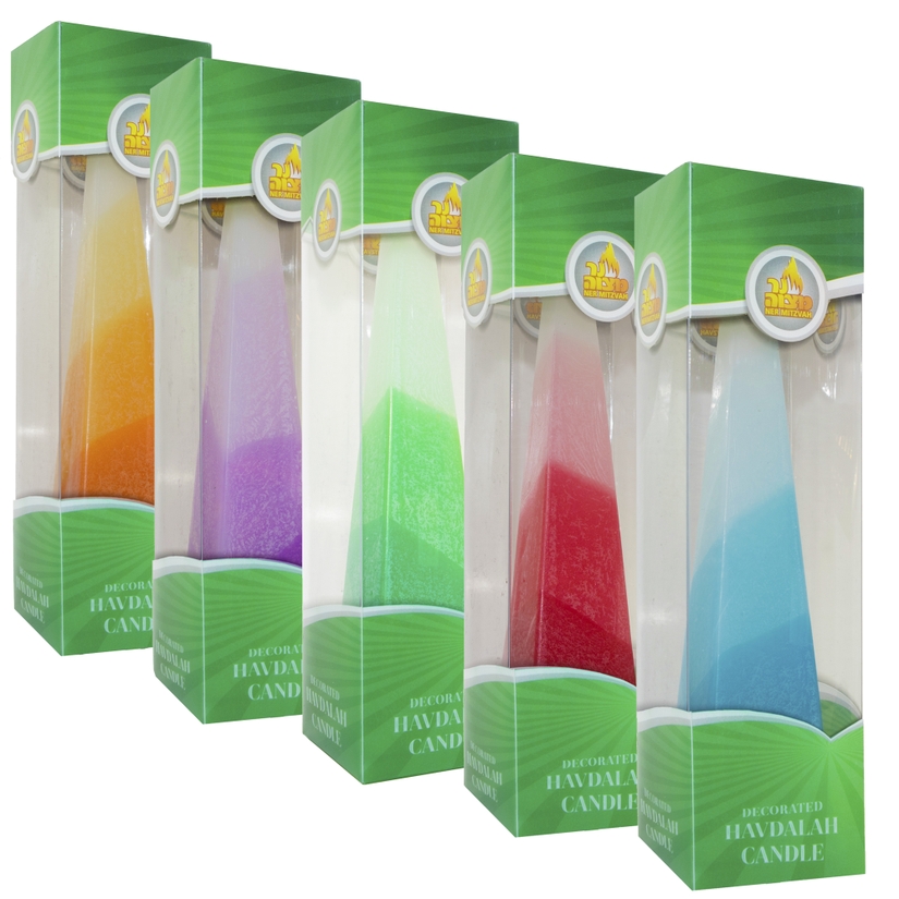 Candela per Havdallà colorata - 25 cm