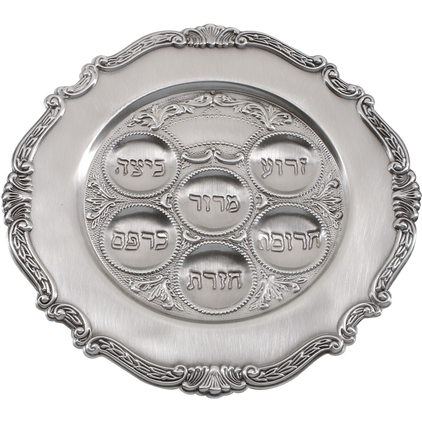 Piatto del Seder in peltro - 30 cm