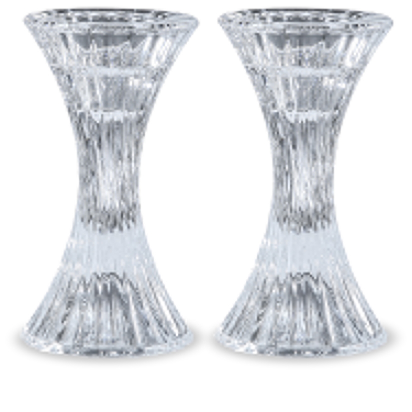 Portacandele moderno in cristallo - 12 cm