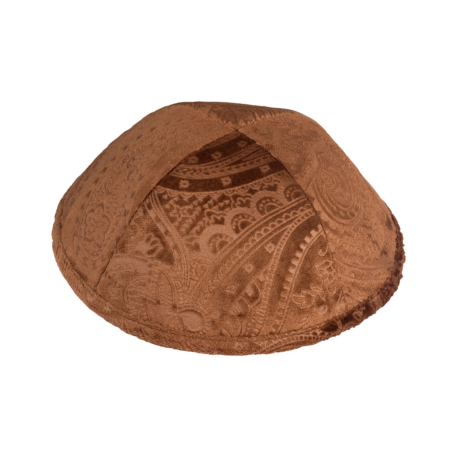 IKippah Camel Paisley Velvet