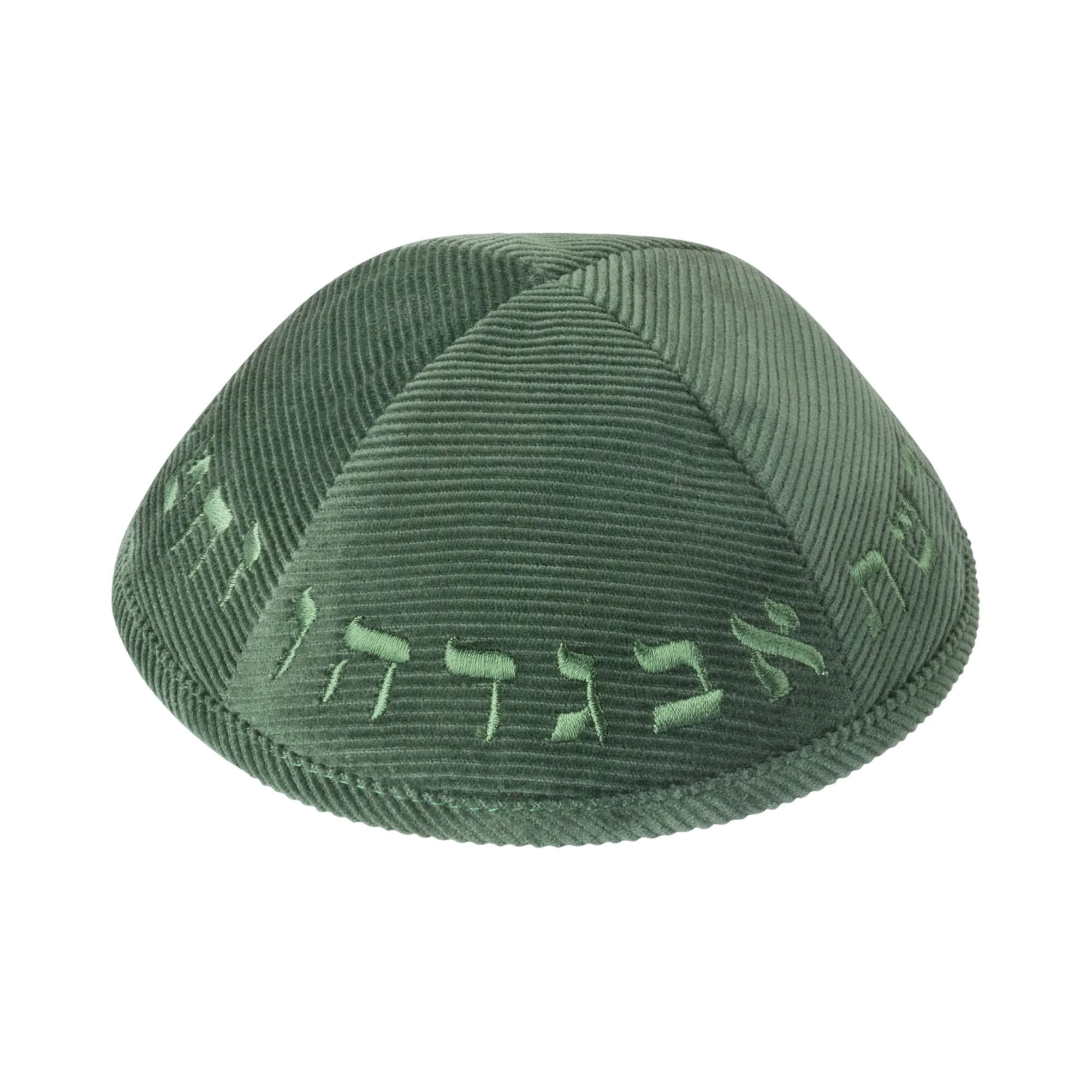 Ikippah Green Corduroy Aleph Bais