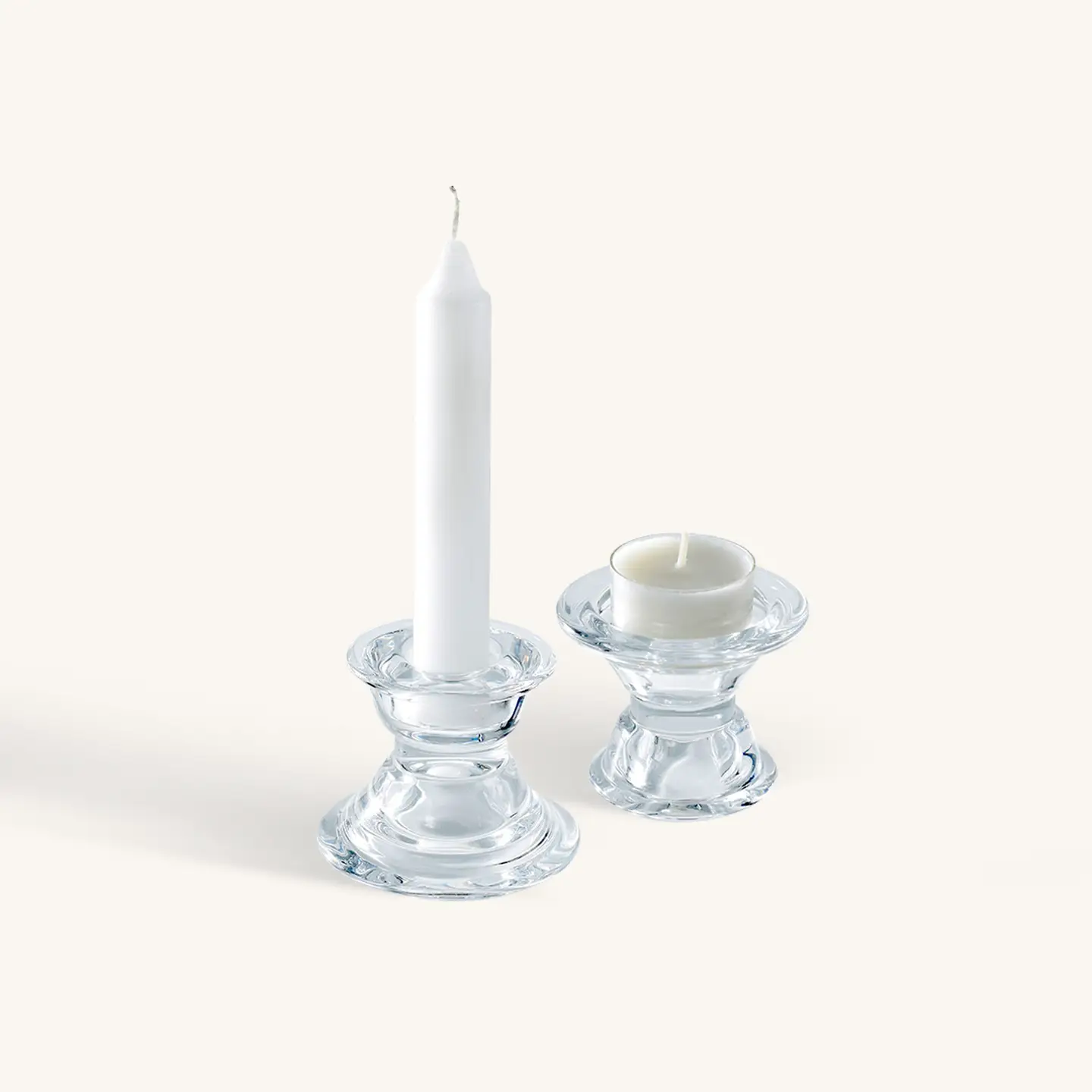 Portacandele singolo in vetro - 2 in 1 per candele e tealight