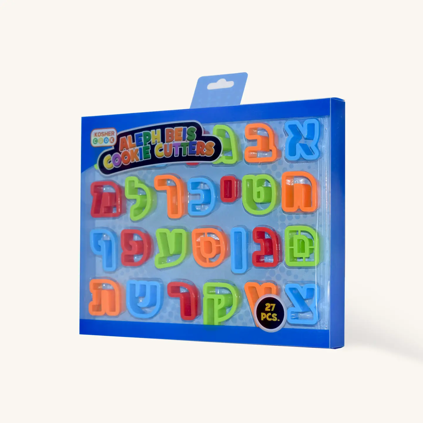 Tagliabiscotti in plastica - Set 27 lettere del Alef Bet